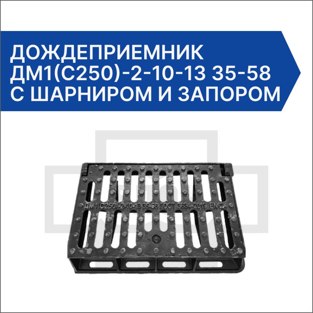 Дождеприемник ДМ1(С250)-2-10-13 35-58 с шарниром и запором
