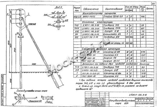 Концевая ответвительная опора КО4 Концевая ответвительная опора КО4