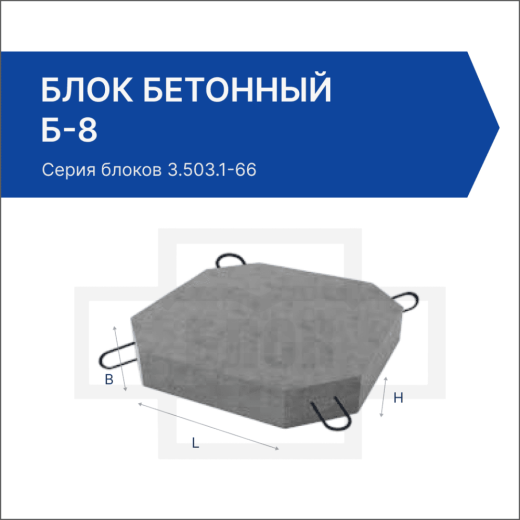 Блок бетонный Б-8