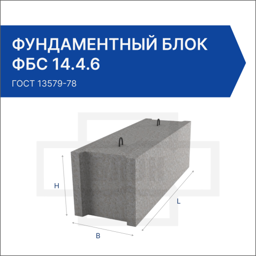 Фундаментный блок ФБС 14.4.6