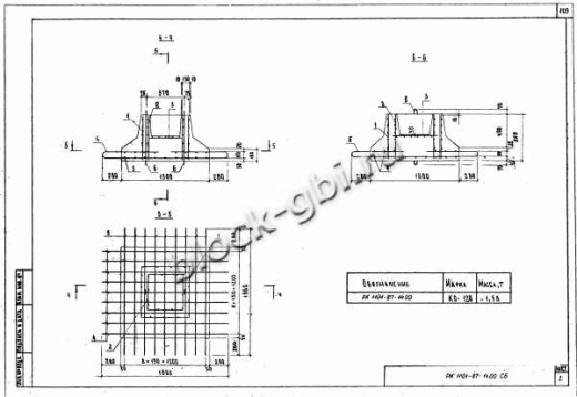 Фундамент коллекторов КО-120 Фундамент коллекторов КО-120