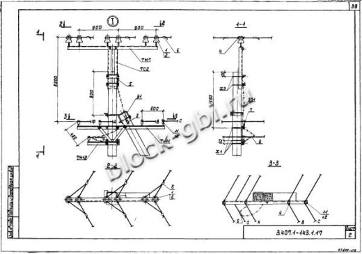 Угловая промежуточная опора УП10-1