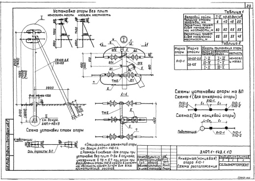 Анкерная концевая опора А10-1