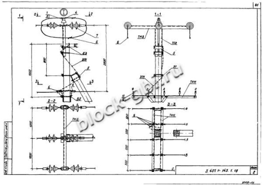 Анкерная концевая опора А10-1