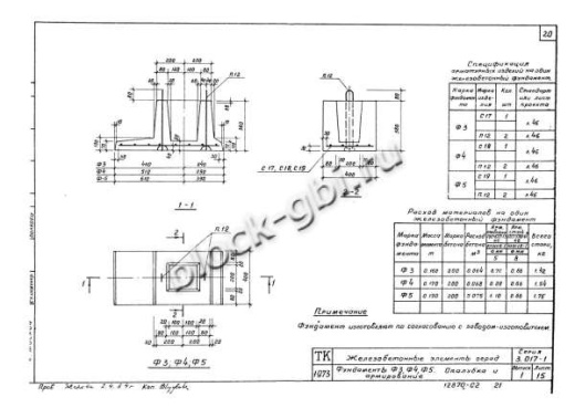 Фундамент Ф5