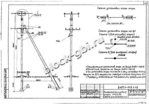 Анкерная концевая опора А10-1