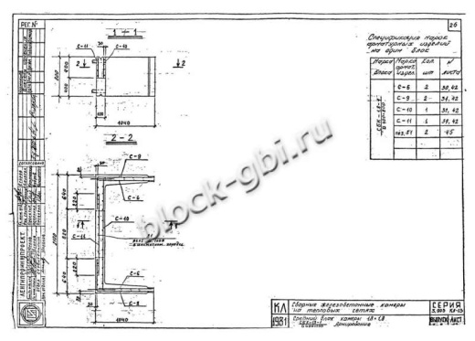 Средний блок камеры тепловой СБК 1.8-1 400х800